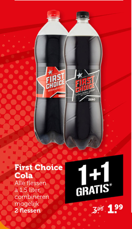 First Choice   cola folder aanbieding bij  Coop - details