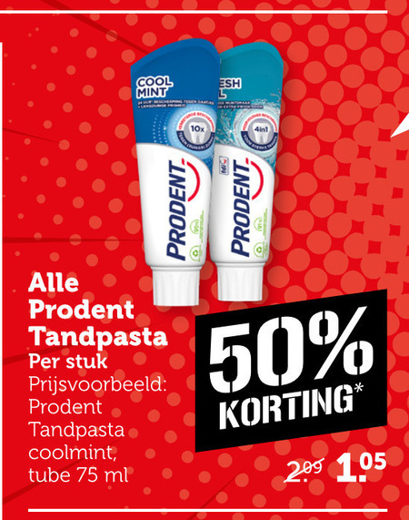 Prodent   tandpasta folder aanbieding bij  Coop - details