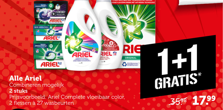 Ariel   wasmiddel folder aanbieding bij  Coop - details