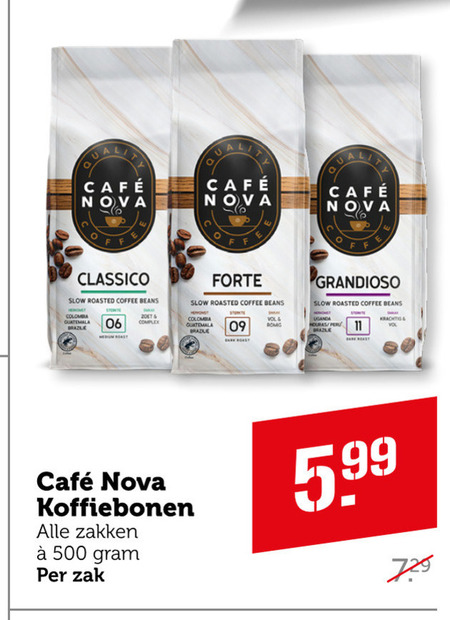 Cafe Nova   koffiebonen folder aanbieding bij  Coop - details