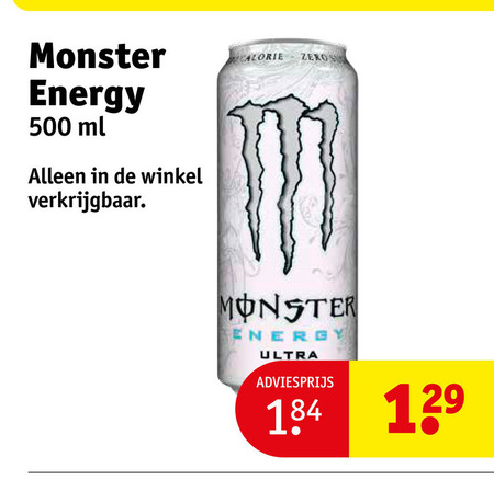 Monster   energiedrank folder aanbieding bij  Kruidvat - details