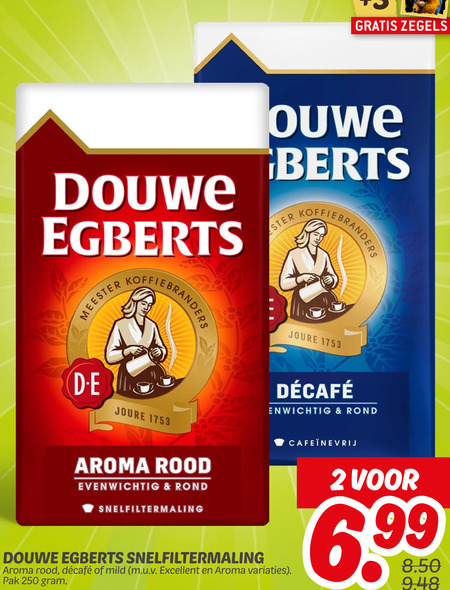 Douwe Egberts   koffie folder aanbieding bij  Dekamarkt - details