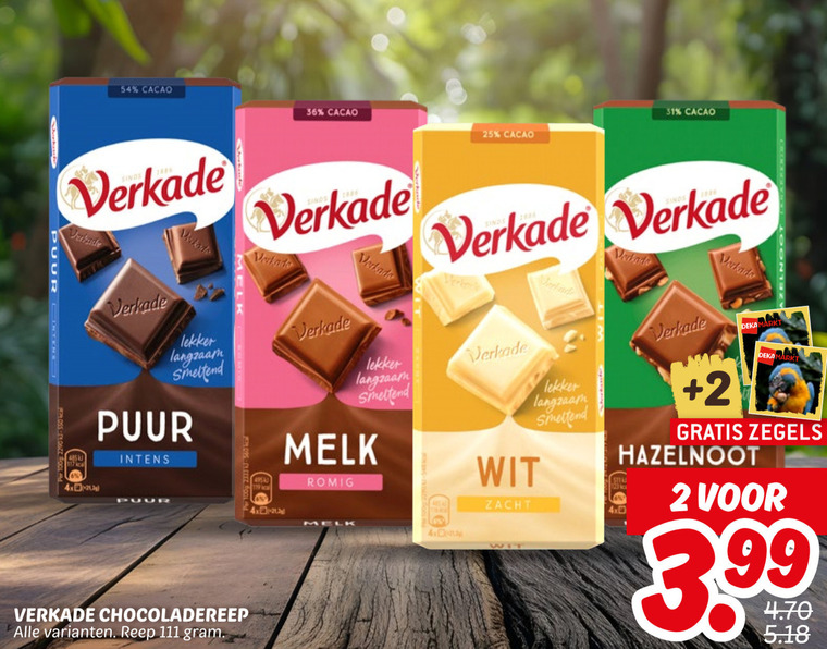 Verkade   chocolade folder aanbieding bij  Dekamarkt - details