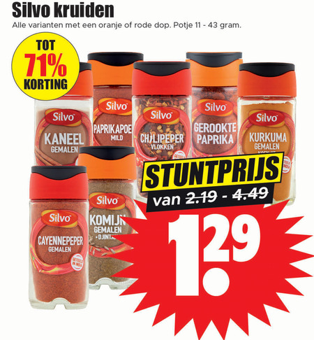 Silvo   kruiden folder aanbieding bij  Dirk - details