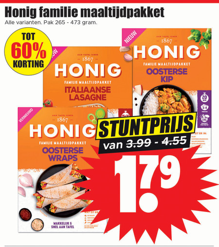 Honig   maaltijdmix folder aanbieding bij  Dirk - details