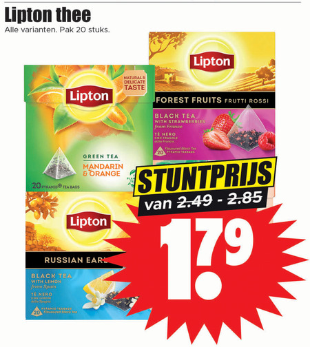 Lipton   thee folder aanbieding bij  Dirk - details