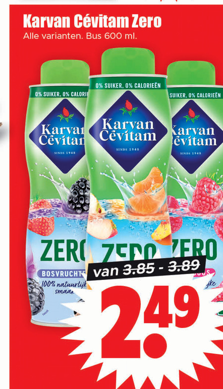 Karvan Cevitam   limonadesiroop folder aanbieding bij  Dirk - details