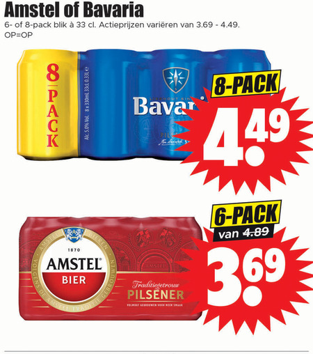 Bavaria   blikje bier folder aanbieding bij  Dirk - details