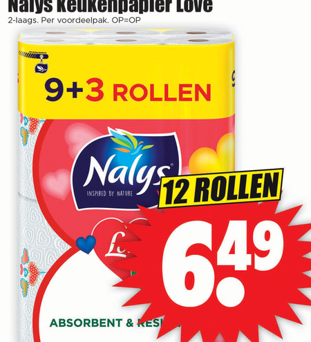 Nalys   keukenpapier folder aanbieding bij  Dirk - details