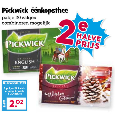 Pickwick   thee folder aanbieding bij  Boons Markt - details