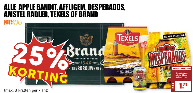 Desperados   speciaalbier, blikje bier folder aanbieding bij  MCD Supermarkt Basis - details