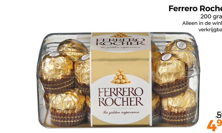 Ferrero Rocher   chocolade folder aanbieding bij  Trekpleister - details