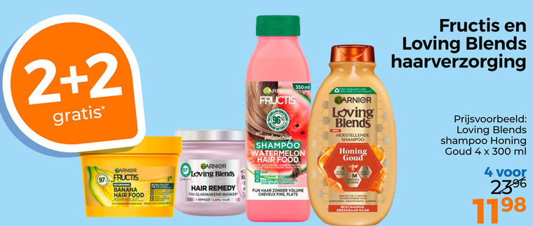 Garnier Loving Blends   shampoo folder aanbieding bij  Trekpleister - details