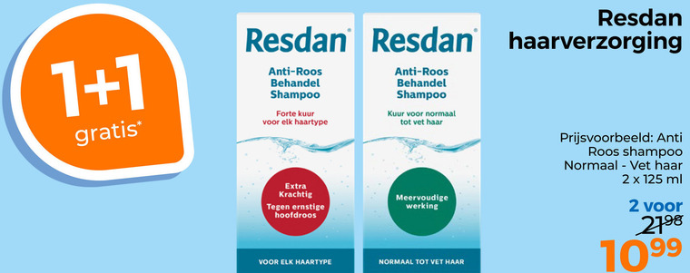 Resdan   shampoo folder aanbieding bij  Trekpleister - details