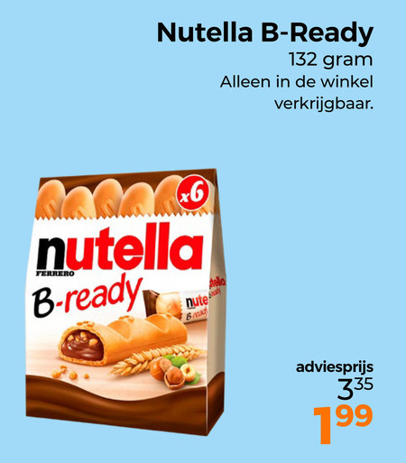 Nutella   chocoladereep folder aanbieding bij  Trekpleister - details