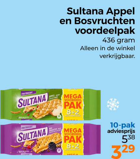 Sultana   fruitbiscuit folder aanbieding bij  Trekpleister - details