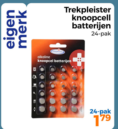 Trekpleister Huismerk   knoopcelbatterij folder aanbieding bij  Trekpleister - details