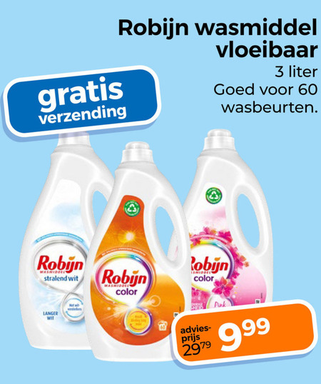 Robijn   wasmiddel folder aanbieding bij  Trekpleister - details