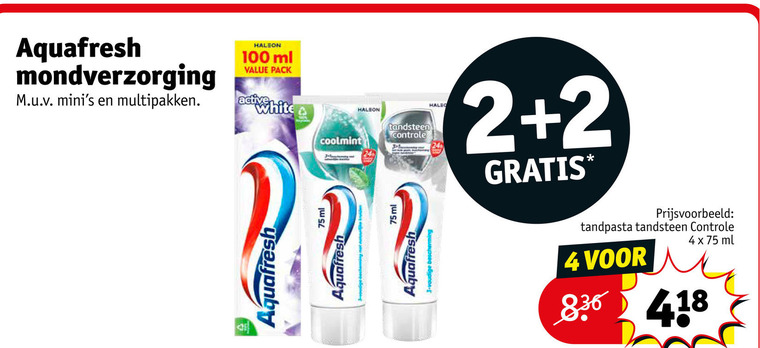 Aquafresh   tandpasta, tandenborstel folder aanbieding bij  Kruidvat - details