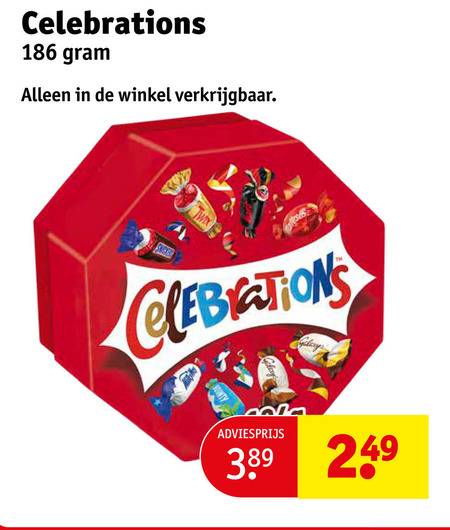 Celebrations   mini chocoladerepen folder aanbieding bij  Kruidvat - details