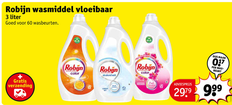 Robijn   wasmiddel folder aanbieding bij  Kruidvat - details