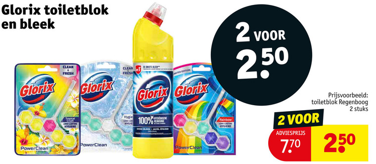 Glorix   bleekmiddel, toiletblok folder aanbieding bij  Kruidvat - details