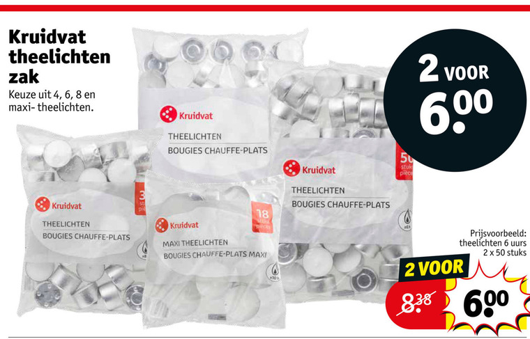 Kruidvat Huismerk   theelicht folder aanbieding bij  Kruidvat - details