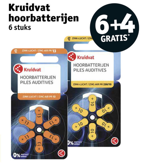 Kruidvat Huismerk   gehoorapparaatbatterijen folder aanbieding bij  Kruidvat - details