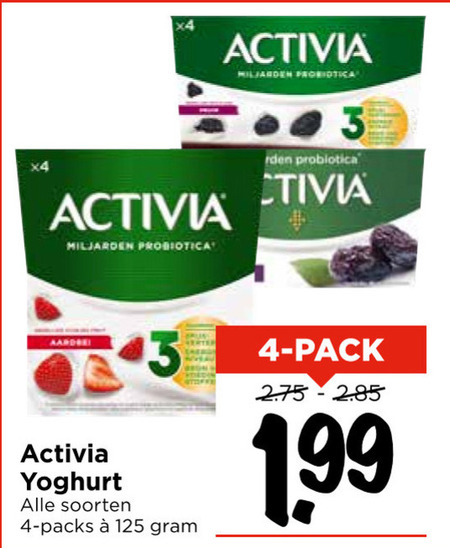 Danone Activia   vruchtenyoghurt folder aanbieding bij  Vomar - details