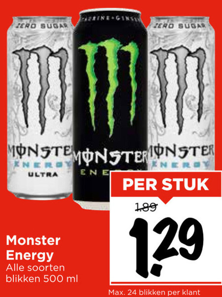 Monster   energiedrank folder aanbieding bij  Vomar - details