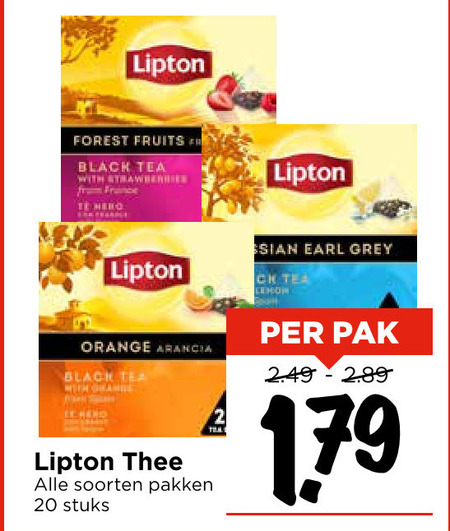 Lipton   thee folder aanbieding bij  Vomar - details