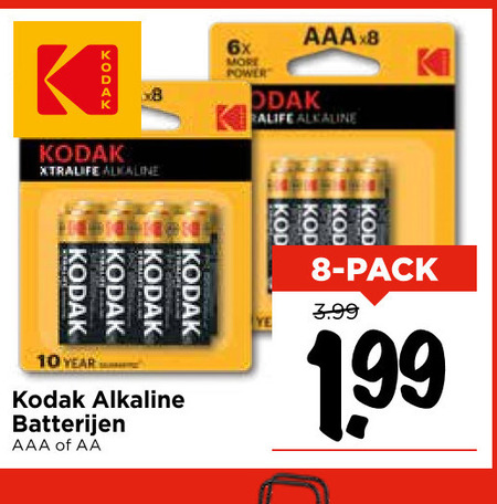 Kodak   batterij folder aanbieding bij  Vomar - details