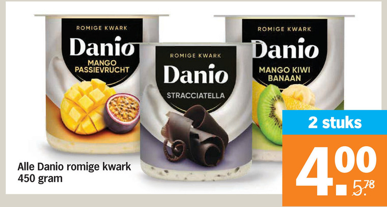 Danone Danio   kwark folder aanbieding bij  Albert Heijn - details