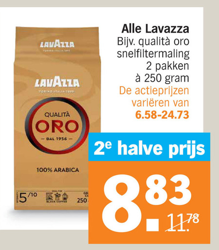 Lavazza   koffiebonen, koffiecups folder aanbieding bij  Albert Heijn - details