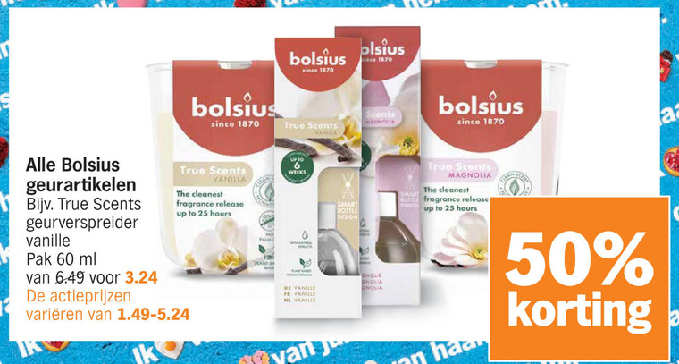 Bolsius   luchtverfrisser folder aanbieding bij  Albert Heijn - details