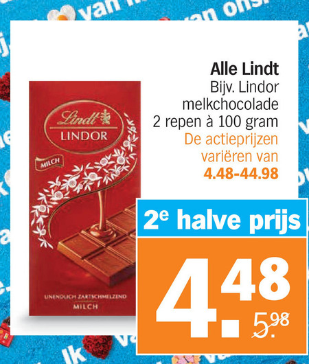 Lindt   chocolade folder aanbieding bij  Albert Heijn - details