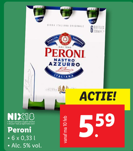 Peroni   speciaalbier folder aanbieding bij  Lidl - details