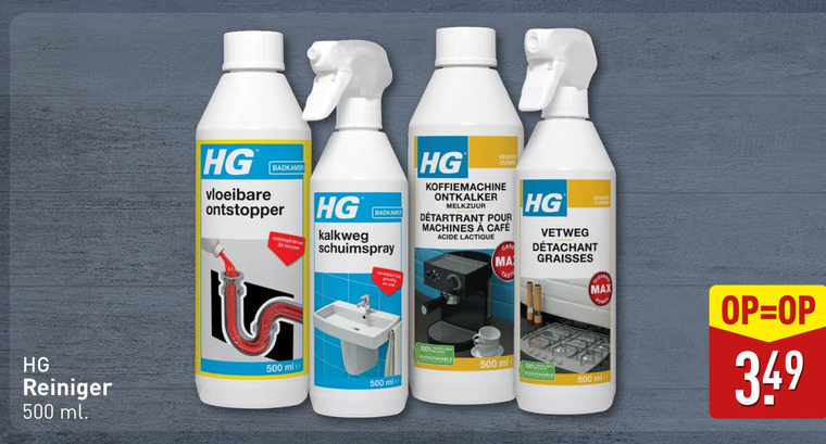 HG   kalkaanslagreiniger, ontstopper folder aanbieding bij  Aldi - details