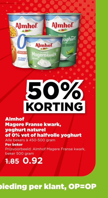 Almhof   vruchtenyoghurt, kwark folder aanbieding bij  Plus - details