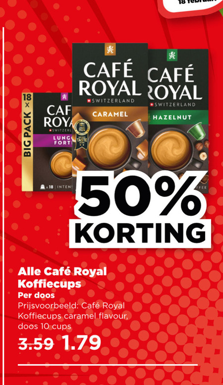 Cafe Royal   koffiecups folder aanbieding bij  Plus - details