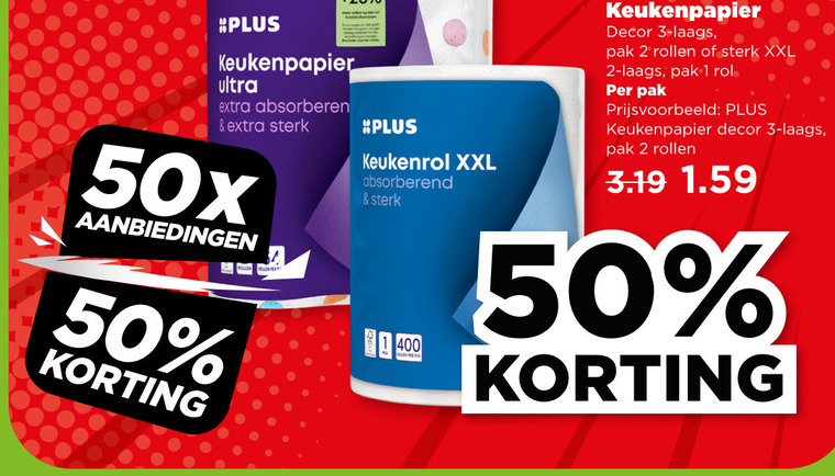 Plus Huismerk   keukenpapier folder aanbieding bij  Plus - details