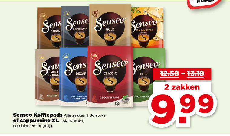 Douwe Egberts Senseo   koffiepad folder aanbieding bij  Plus - details