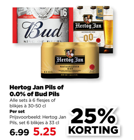 Hertog Jan   blikje bier folder aanbieding bij  Plus - details