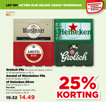 Heineken Silver   krat bier folder aanbieding bij  Plus - details