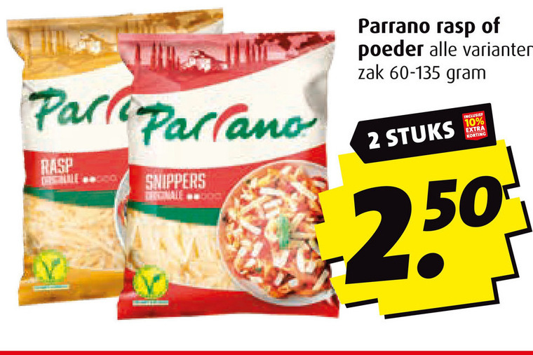 Parrano   geraspte kaas folder aanbieding bij  Boni - details