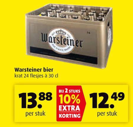 Warsteiner   krat bier folder aanbieding bij  Boni - details