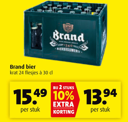 Brand   krat bier folder aanbieding bij  Boni - details