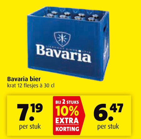 Bavaria   krat bier folder aanbieding bij  Boni - details