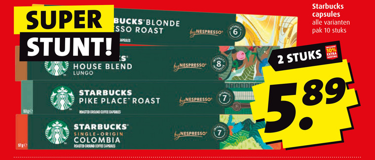 Starbucks   koffiecups folder aanbieding bij  Boni - details