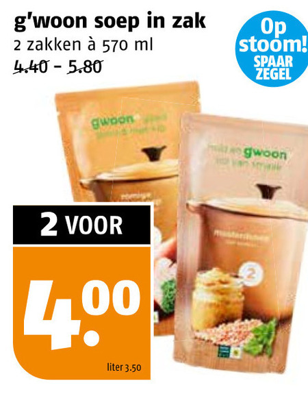 Gwoon   soep folder aanbieding bij  Poiesz - details